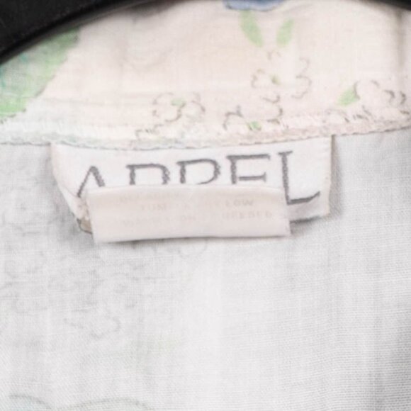 Appel VTG Floral Robe M Womens Full Zip Cotton Blend Short Sleeve Spring Light - Picture 5 of 6